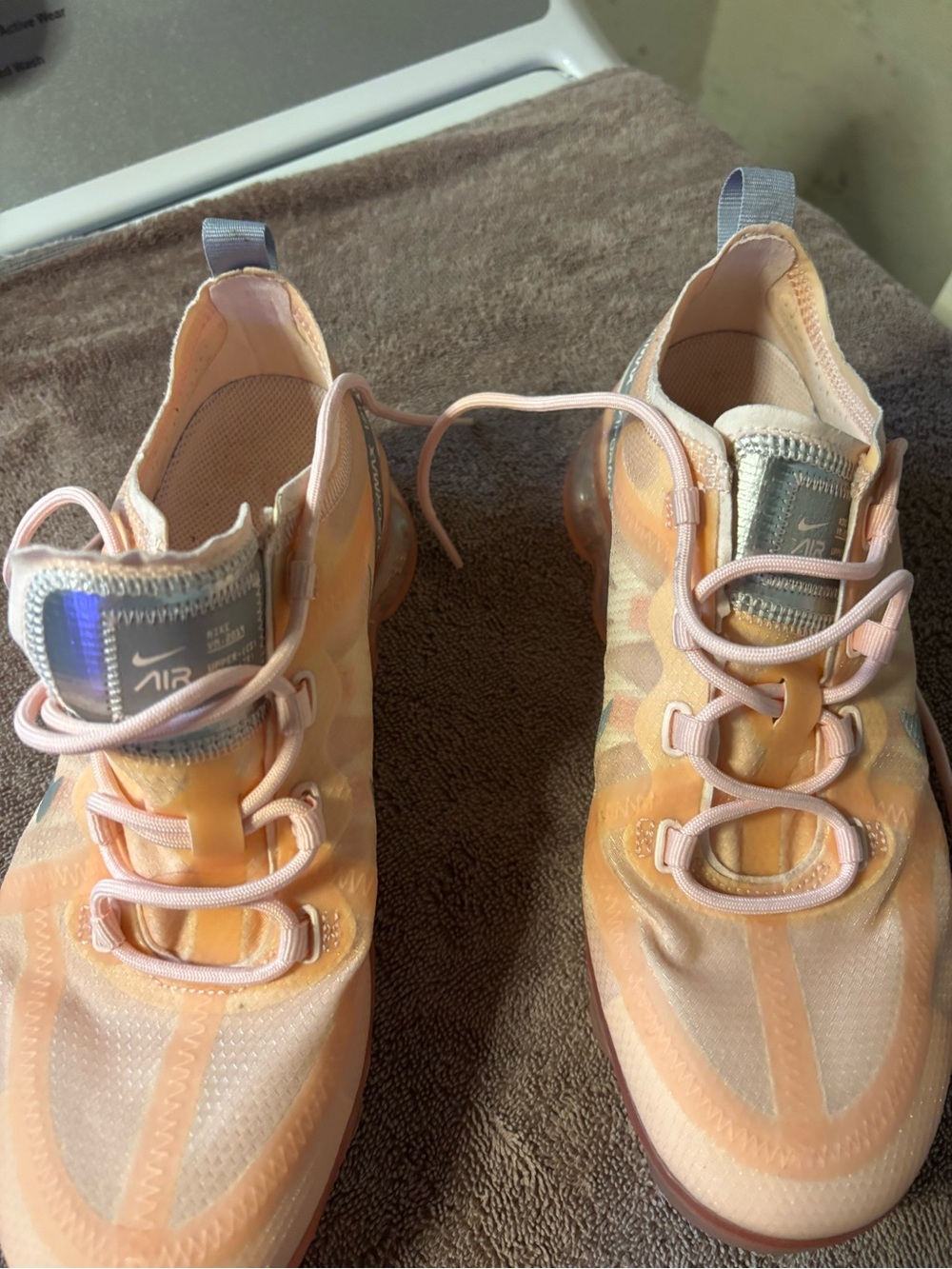 Nike Air Peach and Light Pink Sneakers